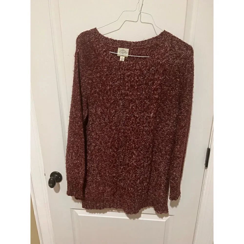StâJohnâsâBay HeatheredâBurgundyâSweaterâsizeâXl